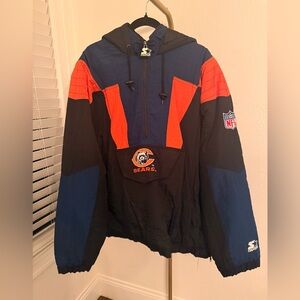 Vintage 90s Starter Chicago Bears NFL Pro Line Pullover Jacket XL